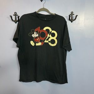 Disney Mickey Mouse 1928 T-Shirt Black Size XL Short Sleeve